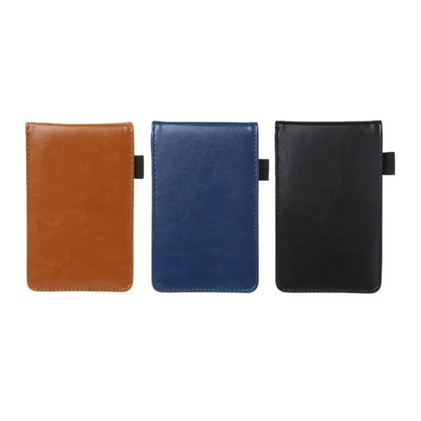 Portable Leather Mini Notebook with Metal Pen