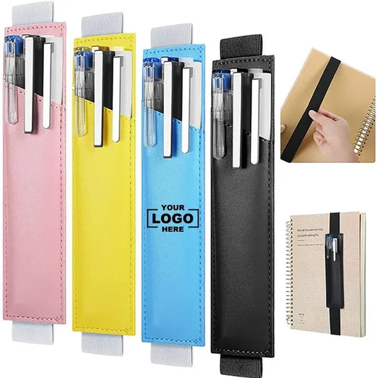 Adjustable Elastic Band Pen Holder Sleeve Notebook Pouch