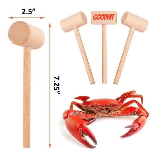 Wooden Crab Seafood Mallets Hammers for Chocolate