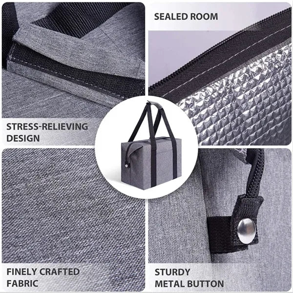 Insulated Lunch Tote Cooler Bag Thermal Food Transport