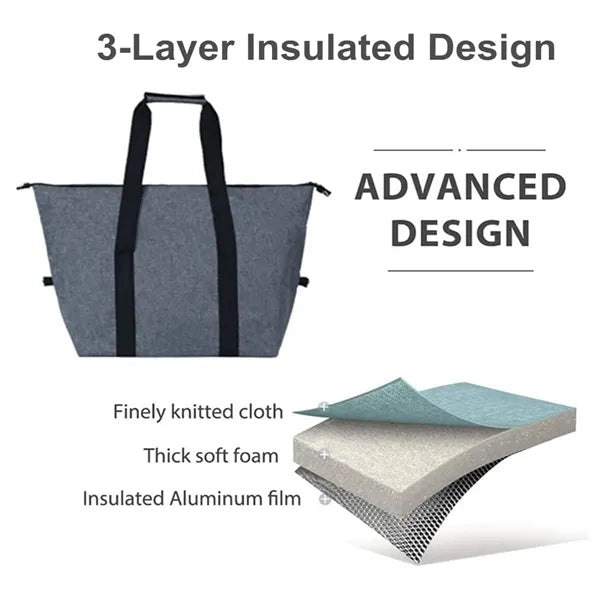 Insulated Lunch Tote Cooler Bag Thermal Food Transport