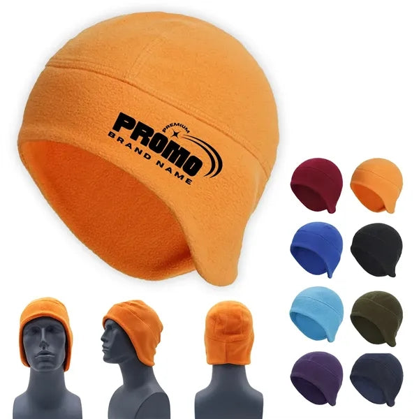 Polar Fleece Winter Beanie Cap for Outdoor Windproof Earflap