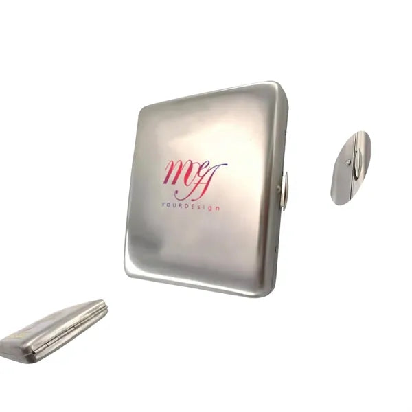 Silver Cigarettes Cases Metal Regular Size Hard Clasp