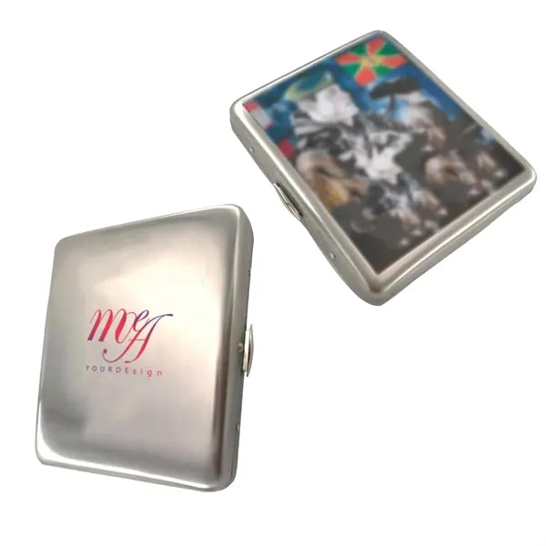 Silver Cigarettes Cases Metal Regular Size Hard Clasp
