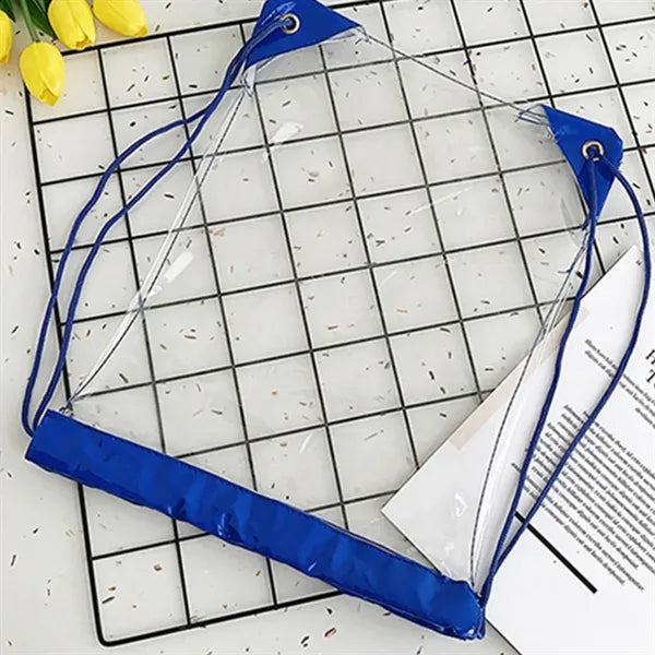 Clear PVC Drawstring Backpack Stadium Approved Sports Bag