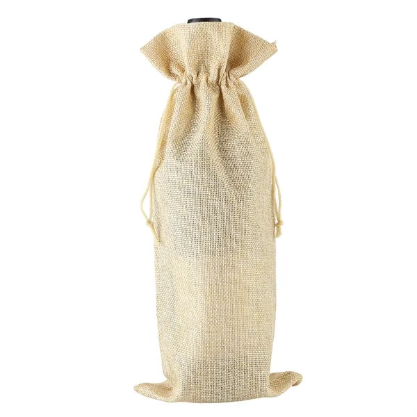 Burlap Wine Bag 13.7x5.9inch