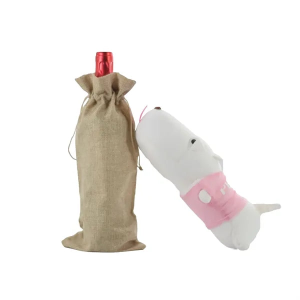 Burlap Wine Bag 13.7x5.9inch