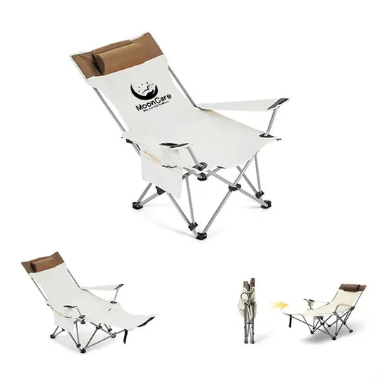 Outdoor Folding Chair with Detachable Footrest