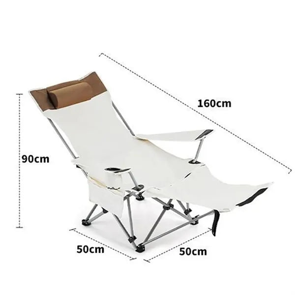Outdoor Folding Chair with Detachable Footrest