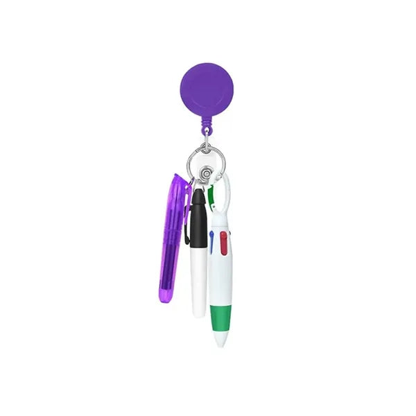 Nurse Pen Set with Retractable Badge Reel