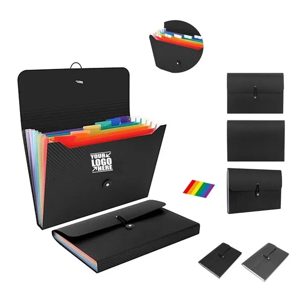 A4 Size 7 Pocket Expanding File Folder W/Label