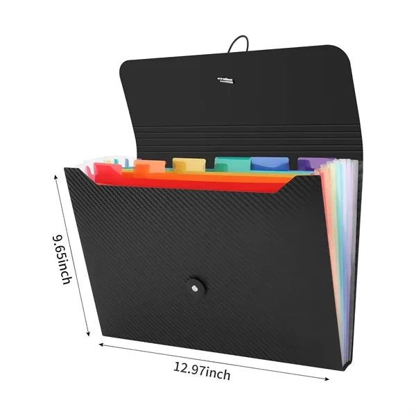 A4 Size 7 Pocket Expanding File Folder W/Label