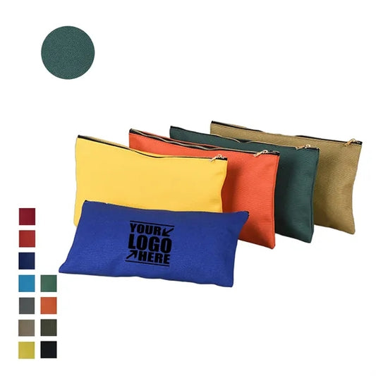 12*7Inch Heavy Duty Canvas Zipper Tote Bag Pouch