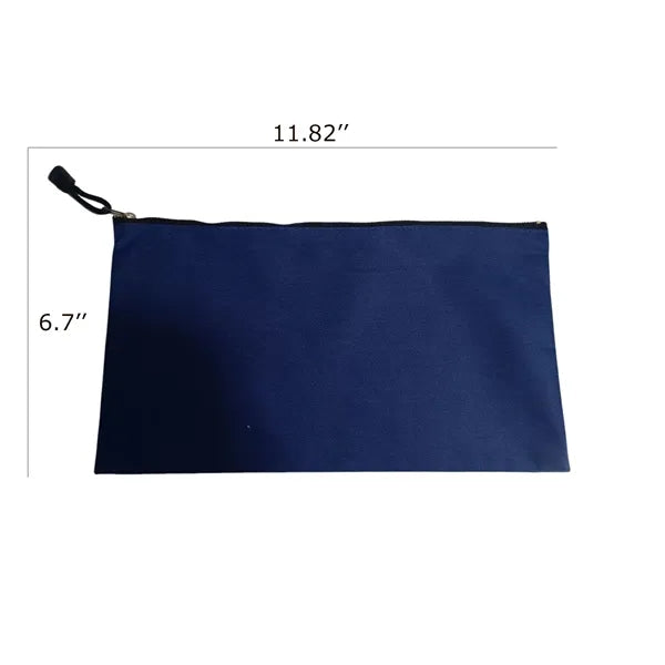 12*7Inch Heavy Duty Canvas Zipper Tote Bag Pouch