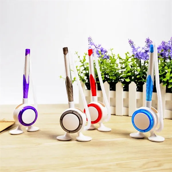 Desk Counter Ballpoint Pen With Standand Elastic Rope