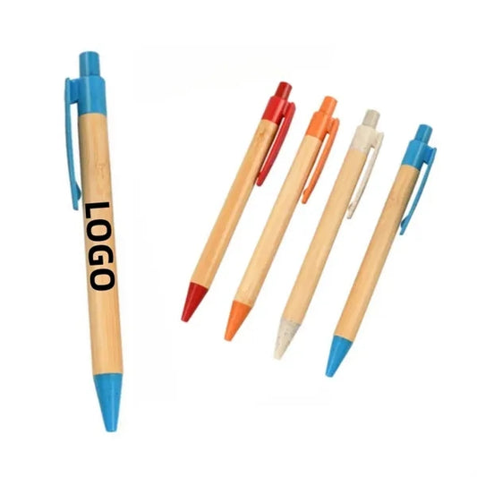 Bamboo Retractable Wheat Writer Pen