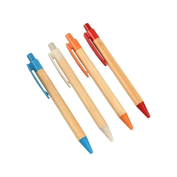Bamboo Retractable Wheat Writer Pen