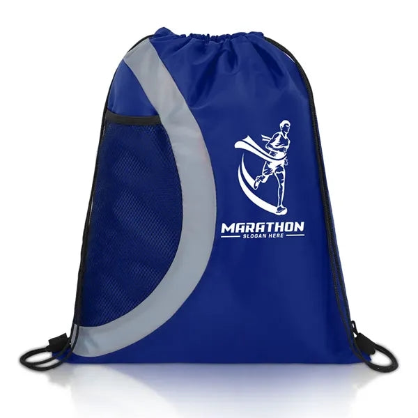 Arches Drawstring Backpack with Mesh Pocket Bottle Holder