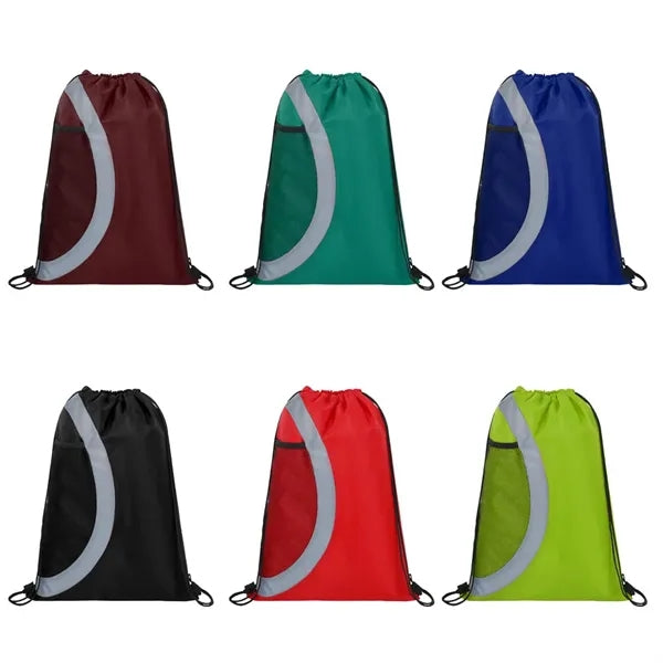 Arches Drawstring Backpack with Mesh Pocket Bottle Holder