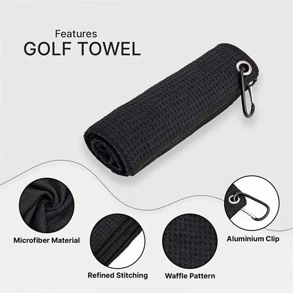 Handy Picks Microfiber Golf Towel with Carabiner Clip