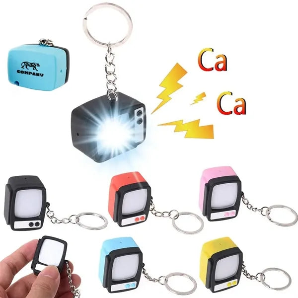 Mini TV Sound Light Keychain