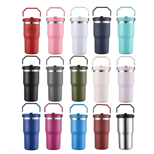 20oz Tumbler with Handle and Straw Lid
