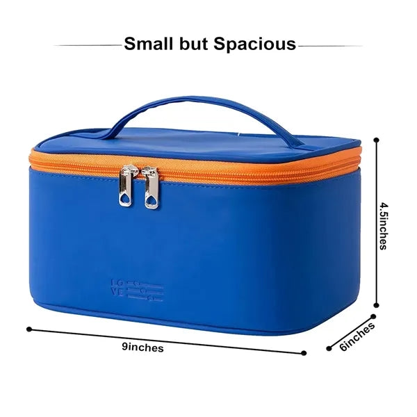 PU Leather Zipper Cosmetic Travel Storage Bag