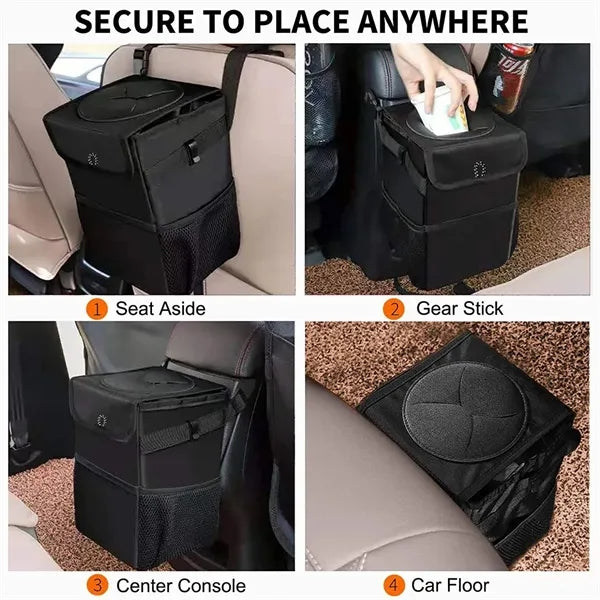 Folding Auto Trash Can Oxford Cloth Car Bin