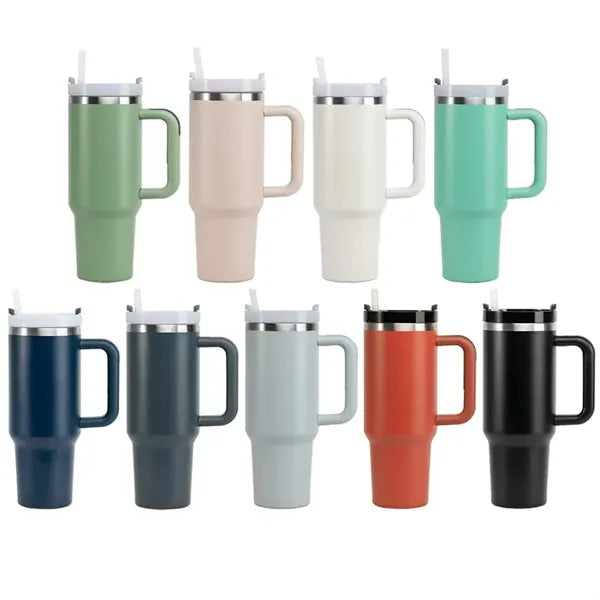 40 oz Cup Holder H 2.0 Tumbler with Handle and Straw