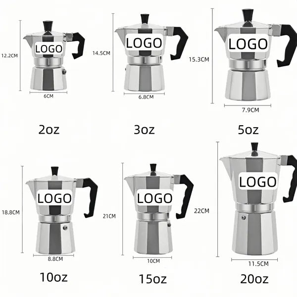 6oz 10oz Stovetop Espresso Maker Moka Pot