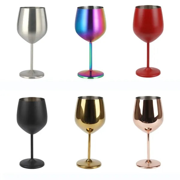 17 Oz. Single Wall Stainless Steel Wine Goblet
