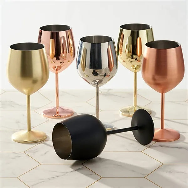 17 Oz. Single Wall Stainless Steel Wine Goblet