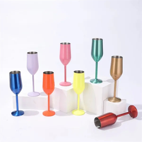 7 Oz. Single Wall Stainless Steel Wine Goblet