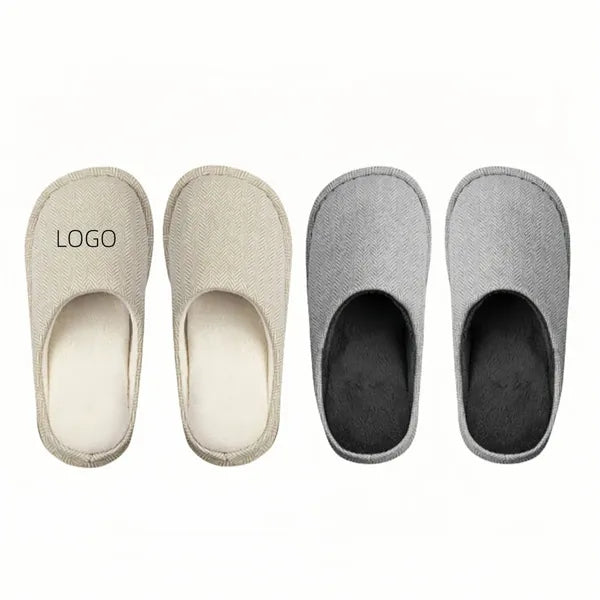 Men's Cotton Knit Slippers Lightweight Memory Foam Indoor