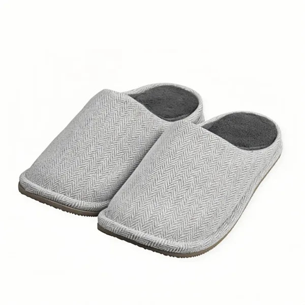 Men's Cotton Knit Slippers Lightweight Memory Foam Indoor