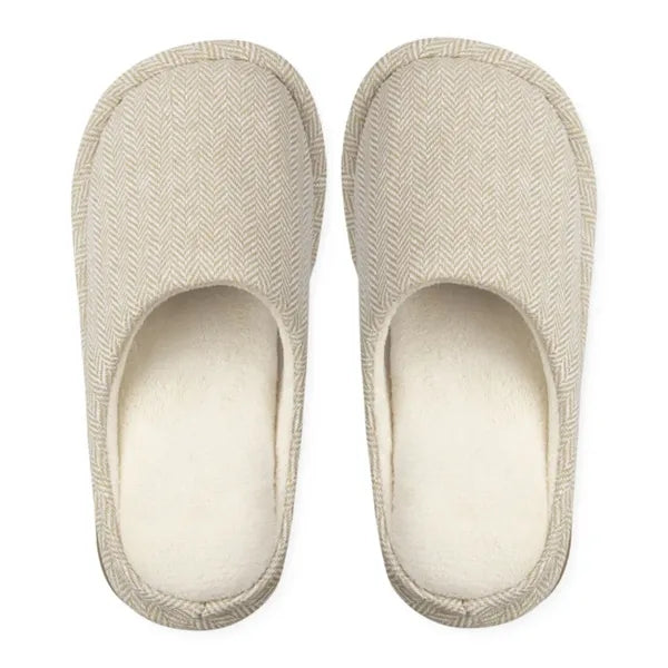 Men's Cotton Knit Slippers Lightweight Memory Foam Indoor