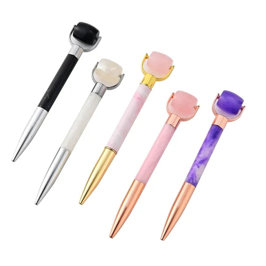 Crystal Massage Roller Ballpoint Pen