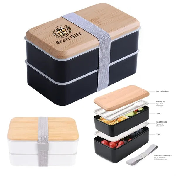 Portable Double-Layer Eco-Friendly Lunch Box