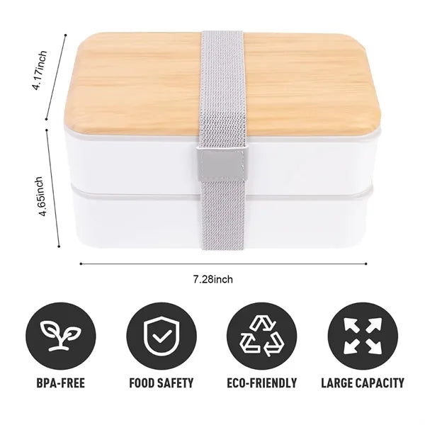 Portable Double-Layer Eco-Friendly Lunch Box