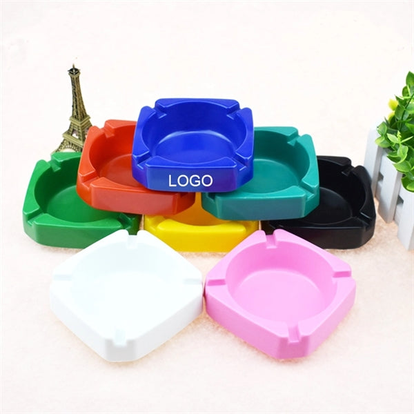 Colorful Square Melamine Ashtray - 3.54"*3.54"*1.18"