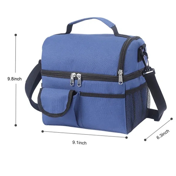Insulated Lunch Box With Double Compartment
