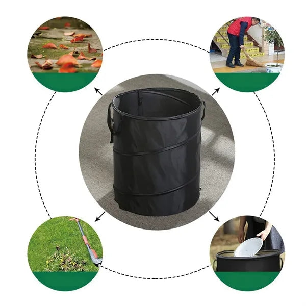Outdoor Trace-Free Camping Trash Bin Compressible Foldable