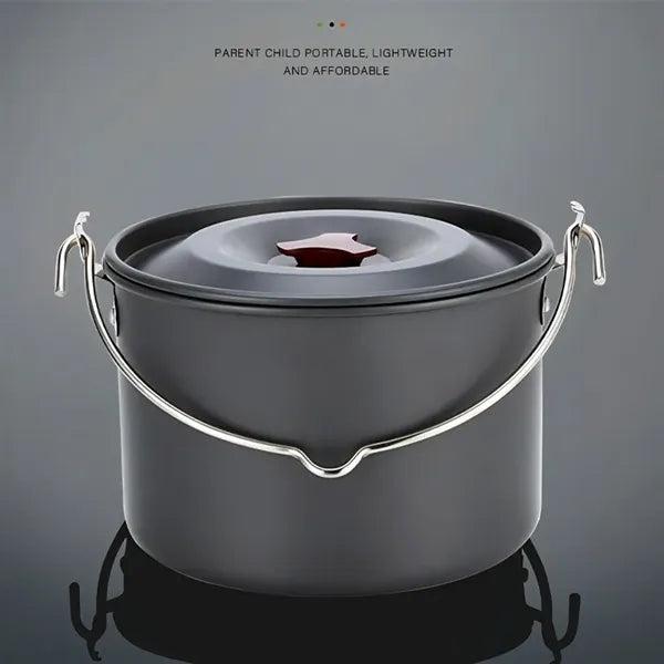 Outdoor picnic aluminum alloy camping hanging pot