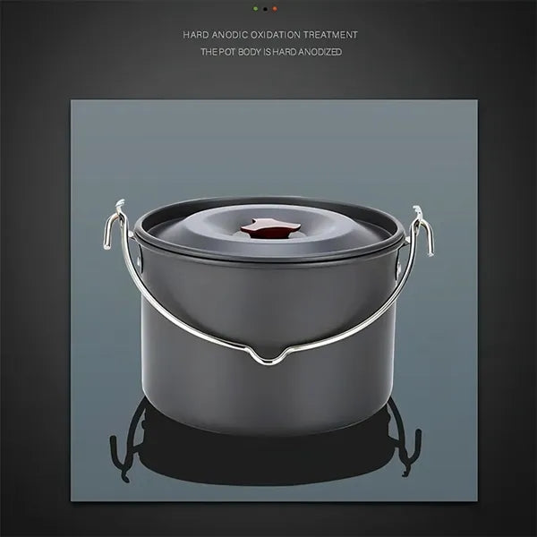 Outdoor picnic aluminum alloy camping hanging pot