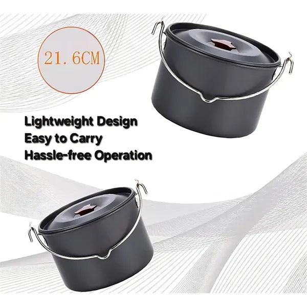 Outdoor picnic aluminum alloy camping hanging pot