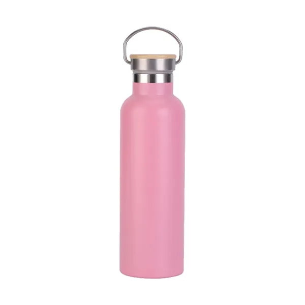 20 oz Insulated Water Bottles with Bamboo Lid