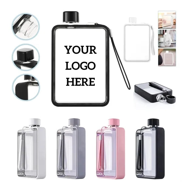 13OZ Sleek & Durable Polycarbonate Flat Water Bottle