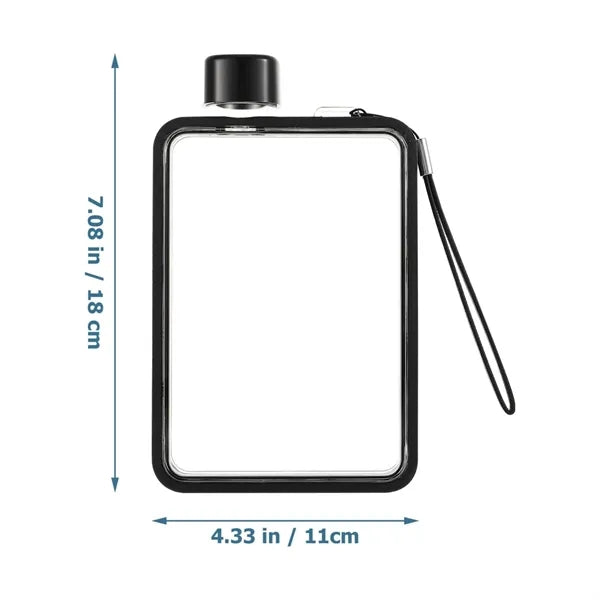 13OZ Sleek & Durable Polycarbonate Flat Water Bottle