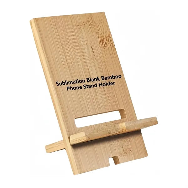 Elegant Bamboo Phone Stand with Charging Hole