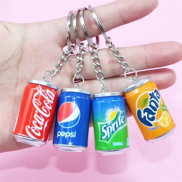 Mini Cans Beverage Keychain